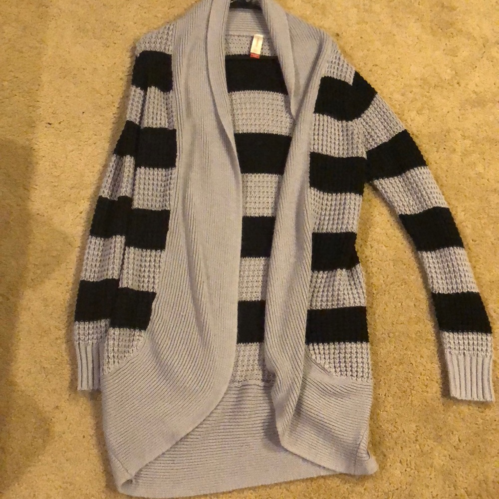 Black and Gray stripped cardigan
